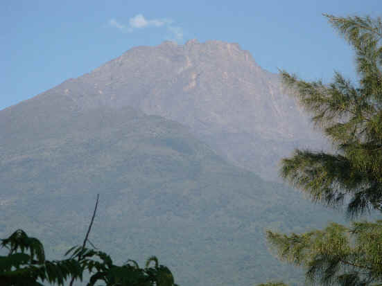 View of Mt. Meru from the bottom.