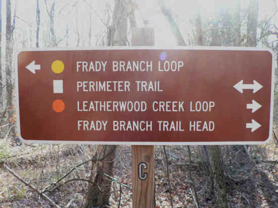 Next, we move down the road to the Leatherwood Creek loop trail.