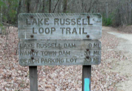About a mile and a half out, we come to this trail sign.