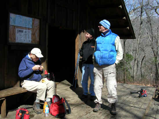 The Deep Gap trail shelter.