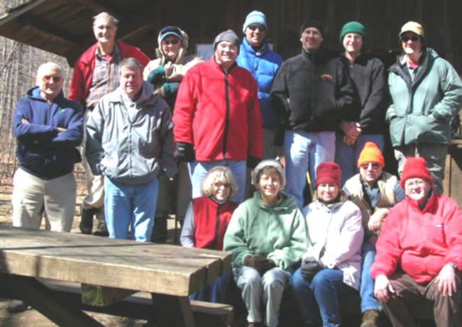 The OFHC gang for today's hike (l-r front)Pam Euliss, Karen Brown, Greta Driggers, Vic Robson, Bob Presley. (l-r Standing) Jack Jacobi, Dan Ross, Chuck Crisp, Doug Russell, Dan Euliss, Joe Ruguckas, Jeff Tudor, Alan Herrin and Wayne Miller.