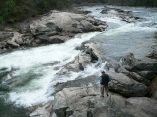 This is Bull Sluice , a very dangerous and deadly class 5 rapid.