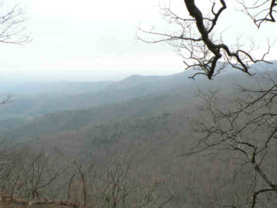 The mountains were a bit foggy today.