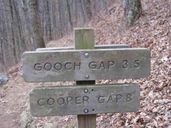 Gooch Gap is our lunchtime destination.