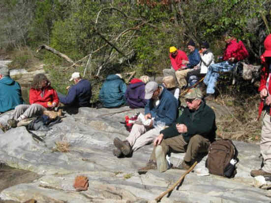 Lunchtime on the banks of the river. .