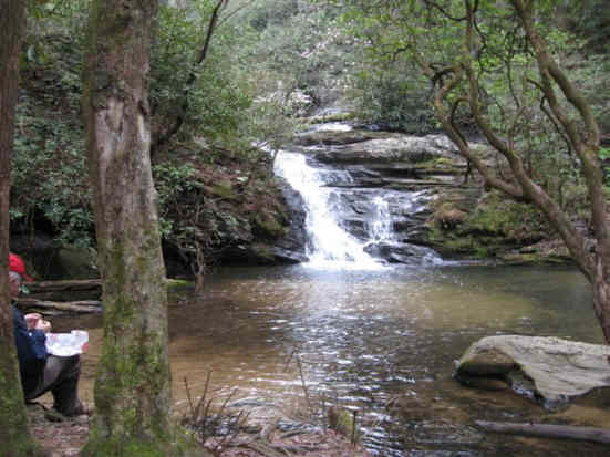 Pigpen Falls, our lunchtime destination.