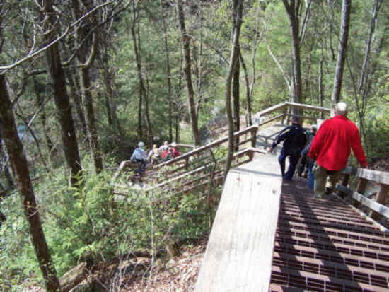 Headed down the steps into Tallulah Gorge. We climbed approximately 1,178 stair steps!