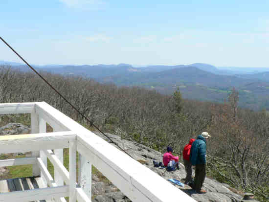 Looking down from the old fire tower on Yellow Mountain.