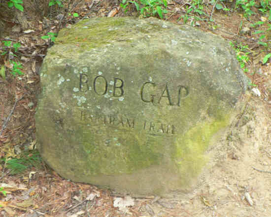 The engraved marker at Bob Gap