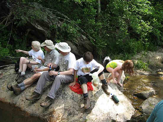 Lunchtime at Dick's Creek Falls.