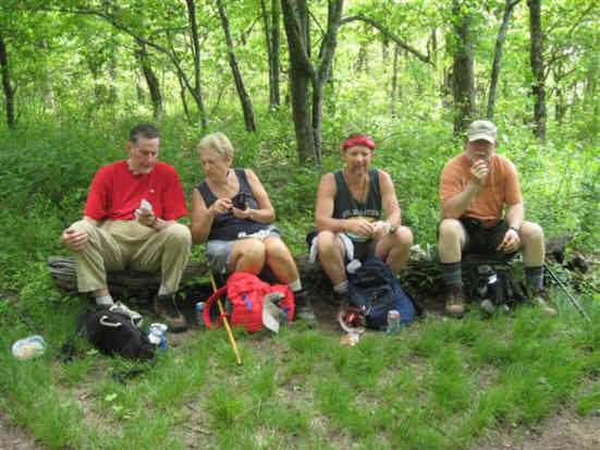 Lunchtime on the Appalachian Trail.