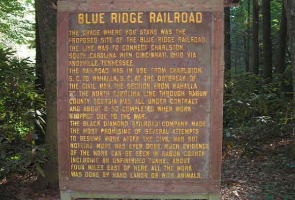 Historic Railroad sign near the start.