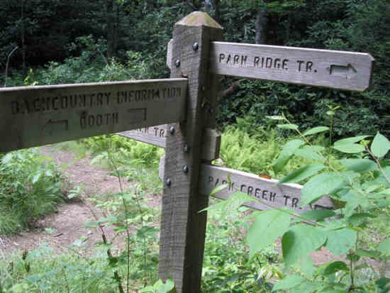 Trail junction signs.