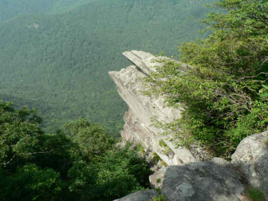 The famous rock outcrop at Pickens Nose.