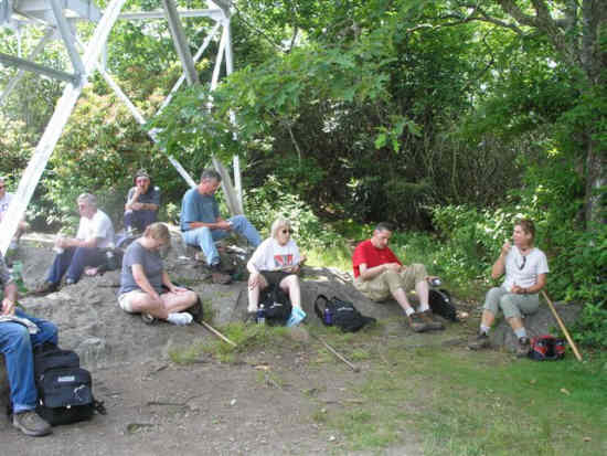 Lunchtime at Albert Mountain.