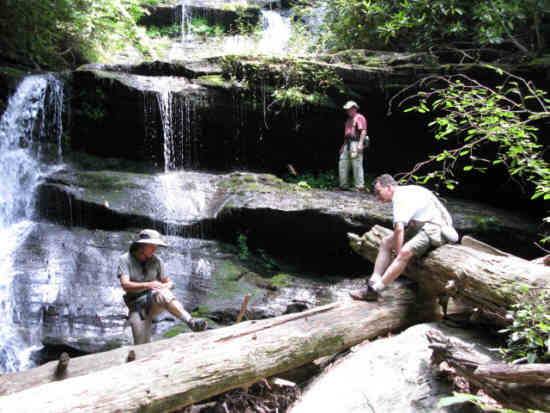 Cooling off at Martin Creek Falls.