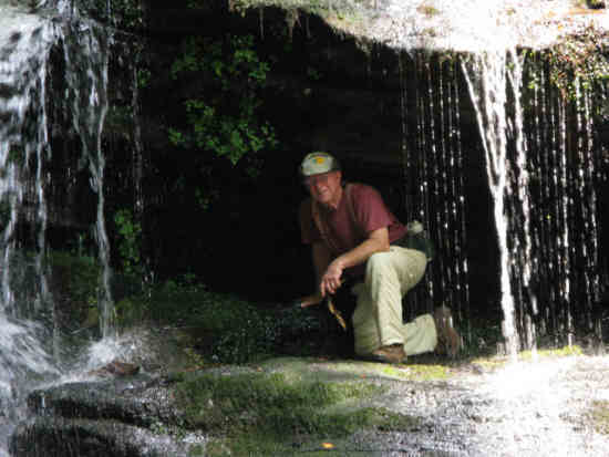 Vic cools off at Martin Creek Falls.