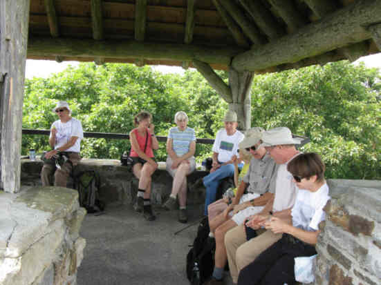 Lunchtime in the Wayah Bald Fire Tower.