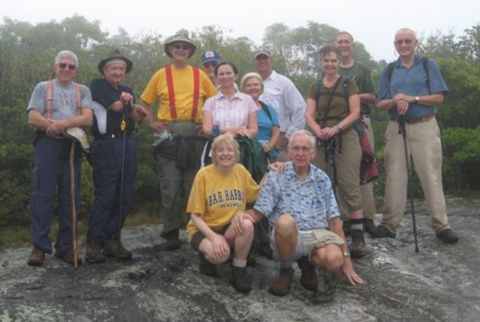 The OFHC gang for today's hike. (front) Geri and David Whitaker (l-r back) Vic Robson, Doug Russell, Wayne Miller, George Otis, Linda Johnson, Faye Sisson, Joe Raguckas, Carole Wintle, Dan Ross and Jack Jacobi.