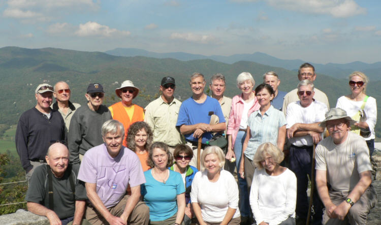 The OFHC gang for today's hike. (l-r front)Doug Russell, Dick Metzgar, Carole Wintle, Wanda Miller, Donna Presley, Faye Sisson, Pam Euliss and Tony Presley. (l-r back) Ric Porter, Jack Jacobi, George Otis, Wayne Miller, Joe Raguckas, Dan Ross, Fred Marland, June Bellamy, Linda Johnson, John Bellamy, Russell Burken, Vic Robson and Linda Saporito.