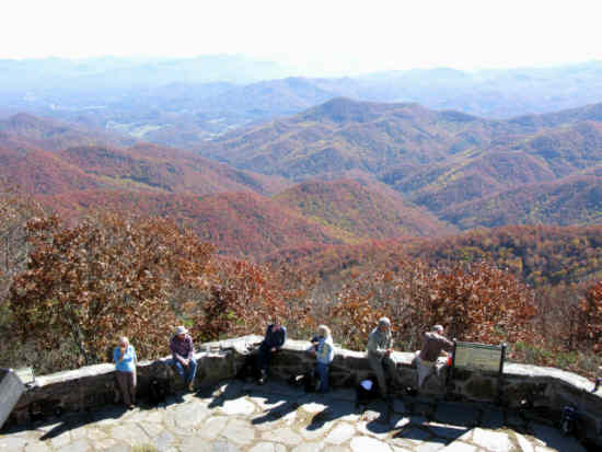 A view looking down from the tower.