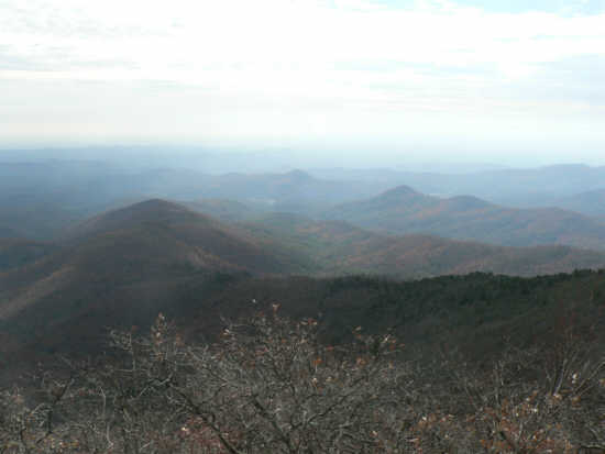 Layers of mountains in every direction from Rabun Bald.