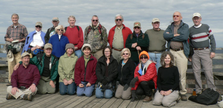 The OFHC gang for today's hike. (l-r front) Bruce O'Connor, Jeanne O'Connor, Greta Driggers, Karen Brown, Linda Johnson, Faye Sisson, Donna Presley and Carole Wintle. (l-r back) Dan Ross, Lynne Saporito, Phil Brownrigg, Pam Euliss, John Bellamy, Don Preece, Bill Hunt, Vic Robson, Len Hicks, Jack Jacobi and Tony Presley.