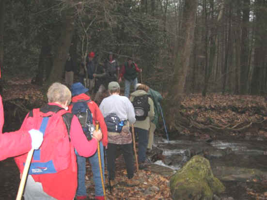 The first creek crossing.