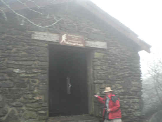 We arrive at the historic Blood Mountain Shelter.