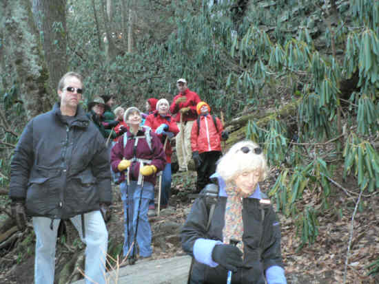 Arriving at Spoon Auger Falls!