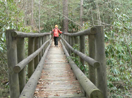 Crossing the East Fork of the Chattooga River.
