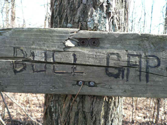The old Bull Gap sign.