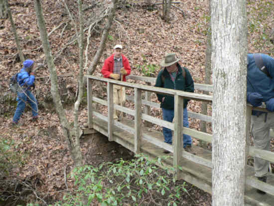 One of the foot-bridges on the Broad River Trail.