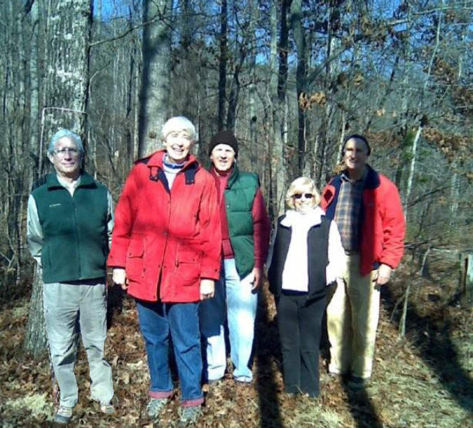 The hardy OFHC hikers for today's hike. (l-r) Bill Hunt, June Bellamy, John Bellamy, Pam Euliss and Dan Ross.