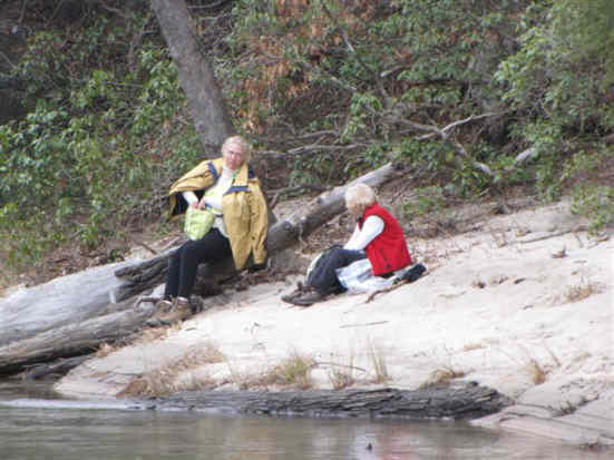 Lunchtime on the banks of the Chattooga!