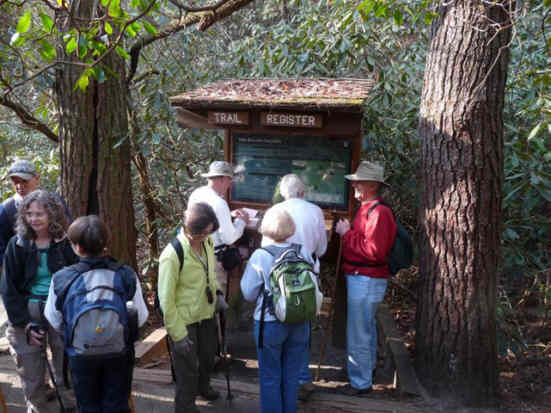All hikers must register here before starting.