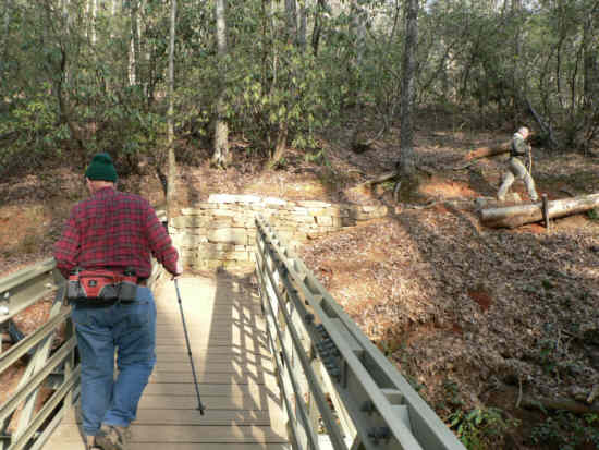 A nice new bridge over the creek.
