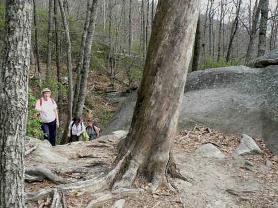 A strenuous hike up the mountain brings you past hundreds of massive boulders.