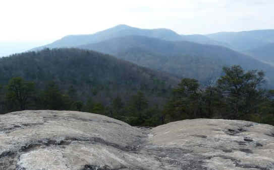 As we get closer to the summit, we get this view from "Butt" Rock.