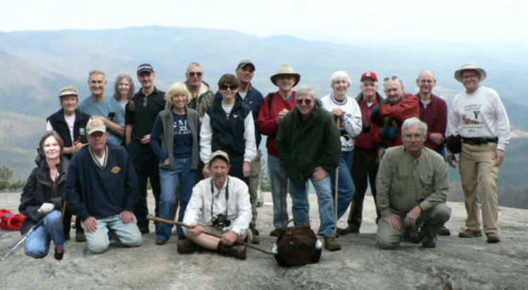 The OFHC gang for today's hike. (l-r front) Linda Johnson, Chuck Crisp, Pam Euliss, Bruce O'Connor, Donna Presley, Vic Robson and Bill Hunt. (l-r back) Jeanne O'Connor, Dan Ross, Carole Wintle, Terry Doyle, Don Preece, Joe Raguckas, John Bellamy, June Bellamy, Dave Hinson, Doug Russell, Alan Herrin and Tony Presley.