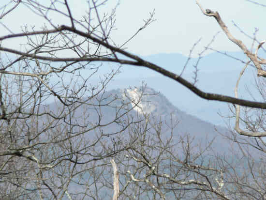 Looking over toward Hiawassee, we see Bell Mountain.