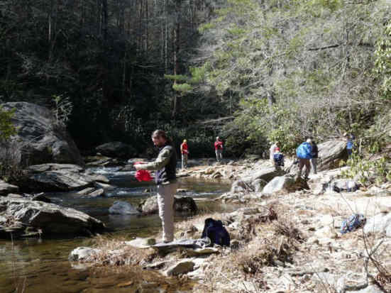 Back down the river, we find our lunch spot for the day!