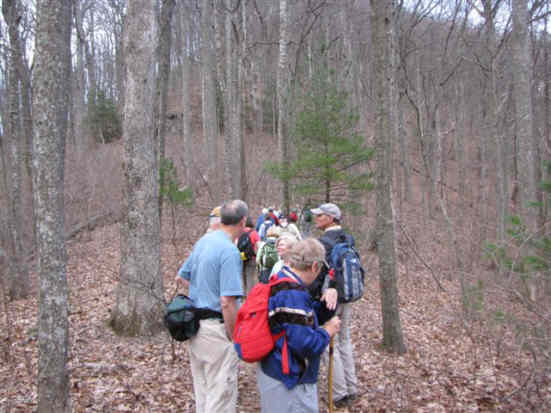 "Tony said there was some nice flat walking if we ever get over the mountain!"