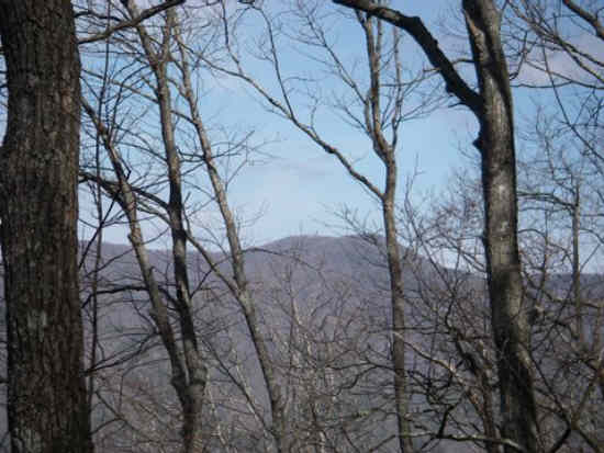 We look across to the distant mountain top and can barely see the Brasstown Bald Visitors Center. (Georgia's highest point)