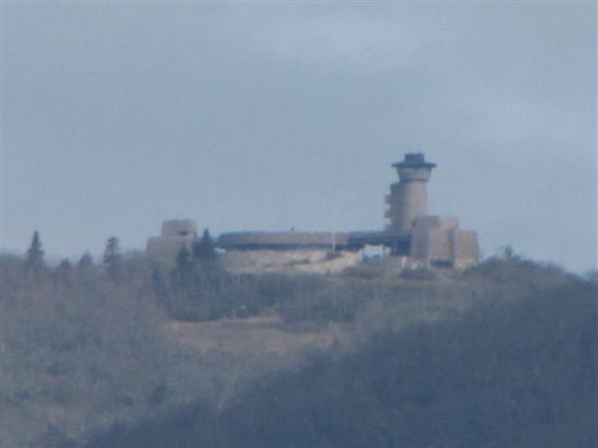 From the same spot, Bill Hunt does this incredible 70X zoom photo of the visitors Center!
