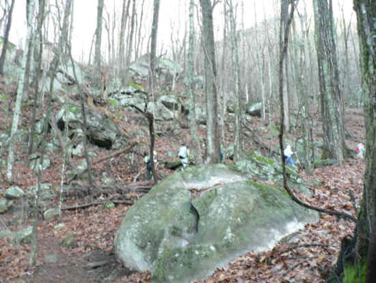 Typical boulders all along the trail.