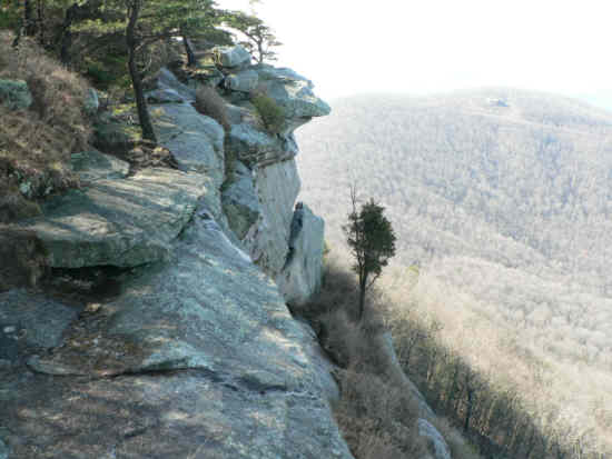 Here, we access the cliffs from a side trail. Breathtaking!