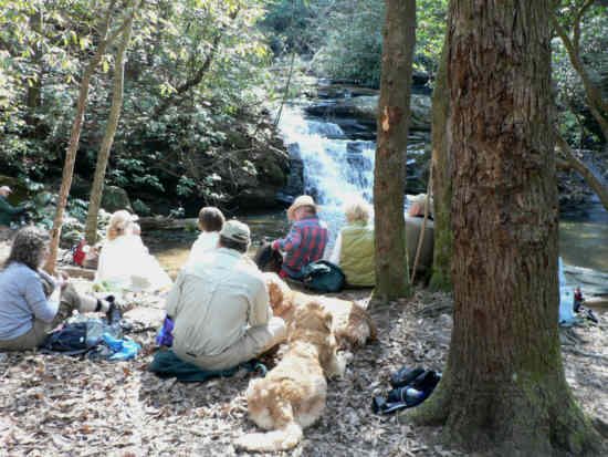 Lunchtime at Pig Pen Falls.