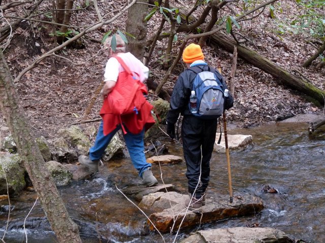 Crossing Blackwell Creek.