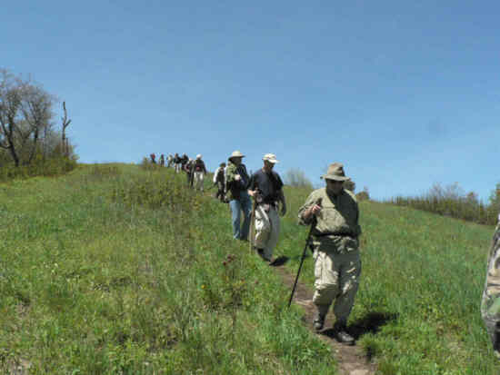 Headed back down the slope to the Appalachian Trail.
